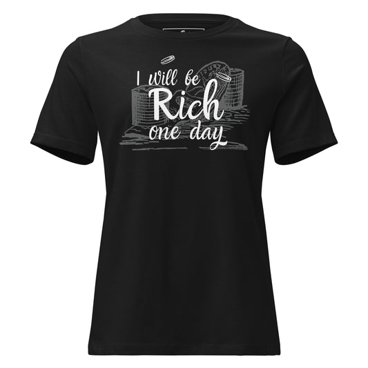 Rich One Day Black Motivational Women’s T-Shirt