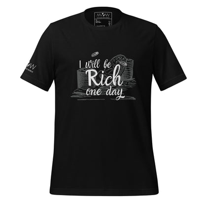 Rich One Day Men's Motivational Black T-Shirt