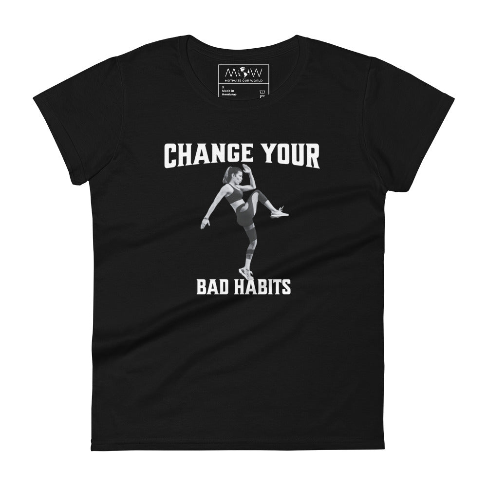 Rise and Move Women’s Motivational Black T-Shirt