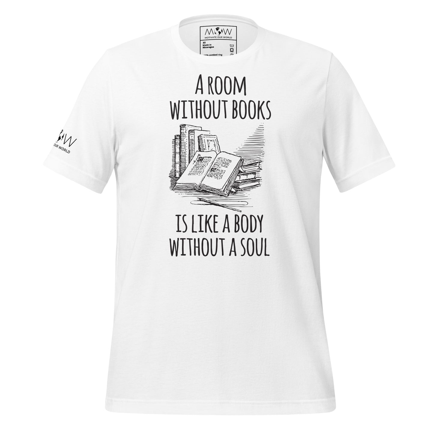 Room Without Books White Motivational Men's T-Shirt