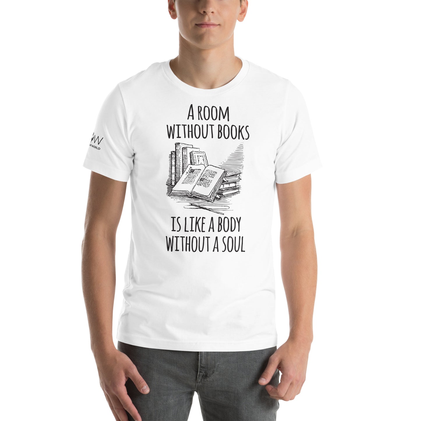 Room Without Books White Motivational Men's T-Shirt