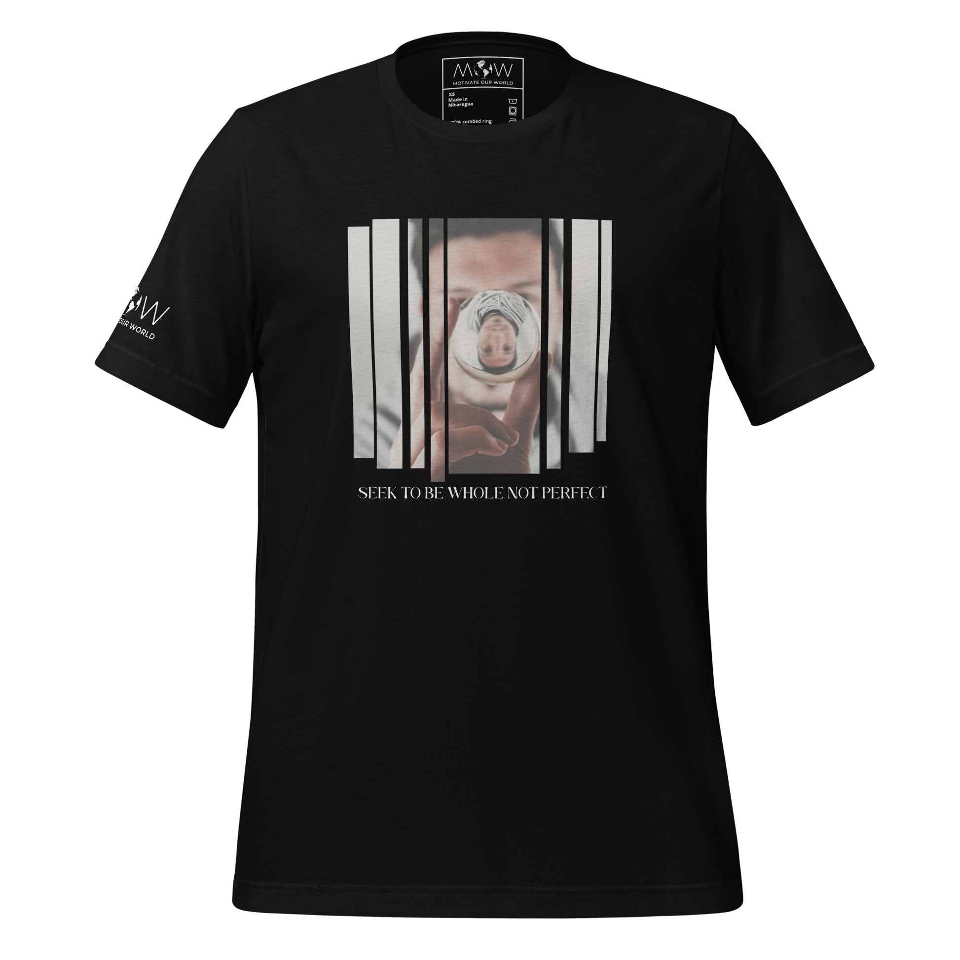 SEE LIFE FROM ALL ANGLES Men's 
Motivational Black T-Shirt