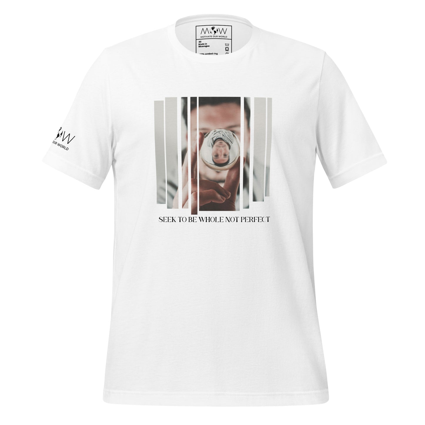 SEE LIFE FROM ALL ANGLES Men's 
Motivational White T-Shirt