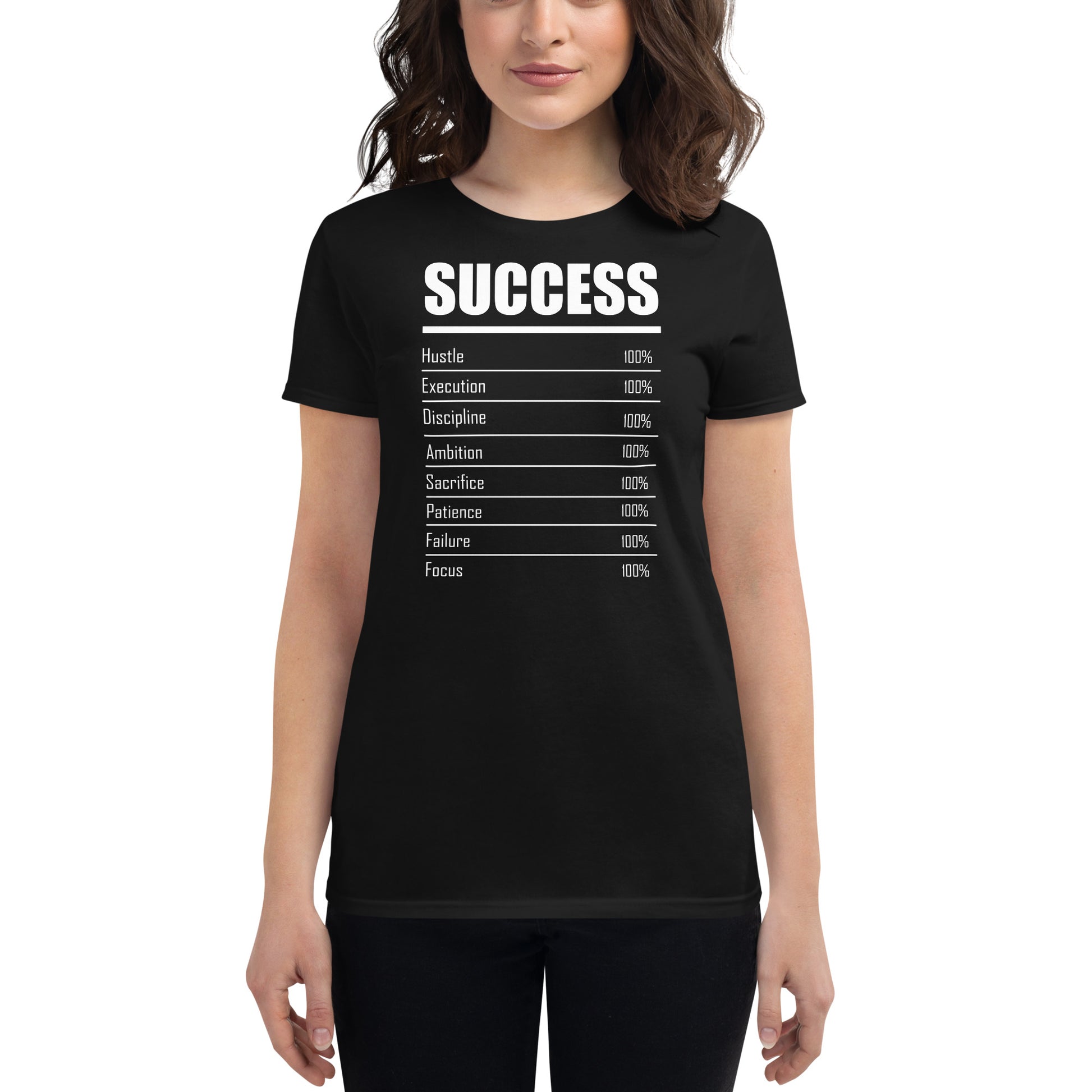 SUCCESS Women’s Motivational Black T-Shirt