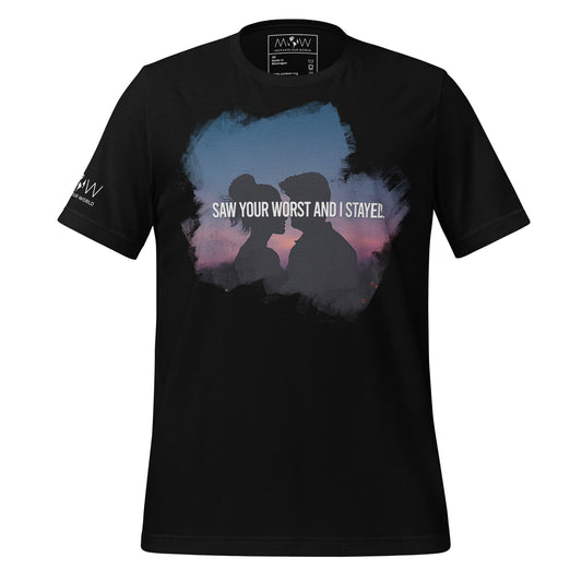 Saw Your Worst and I Stayed – Twilight Edition Black Motivational Men's T-Shirt