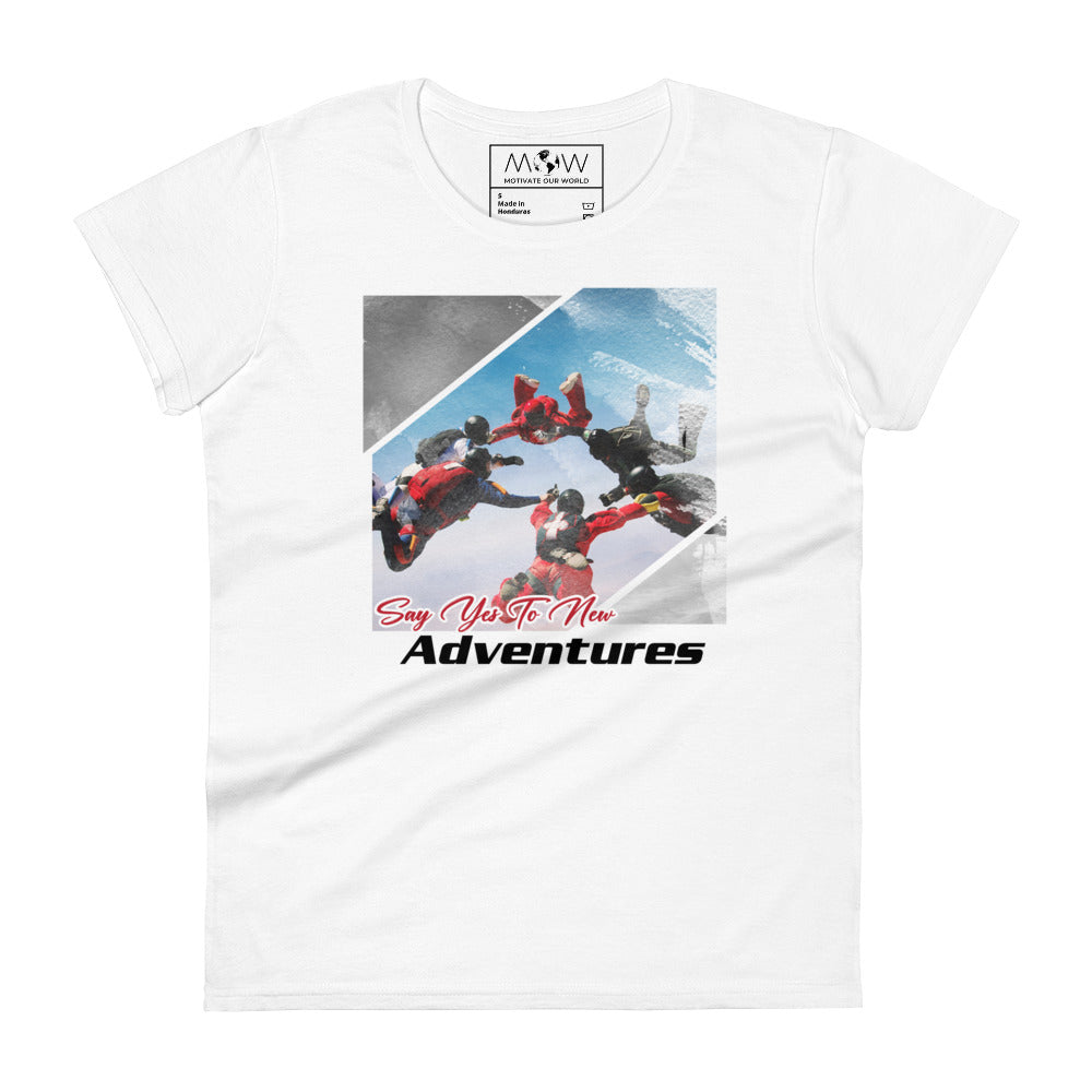 Say Yes to New Women’s Motivational White T-Shirt