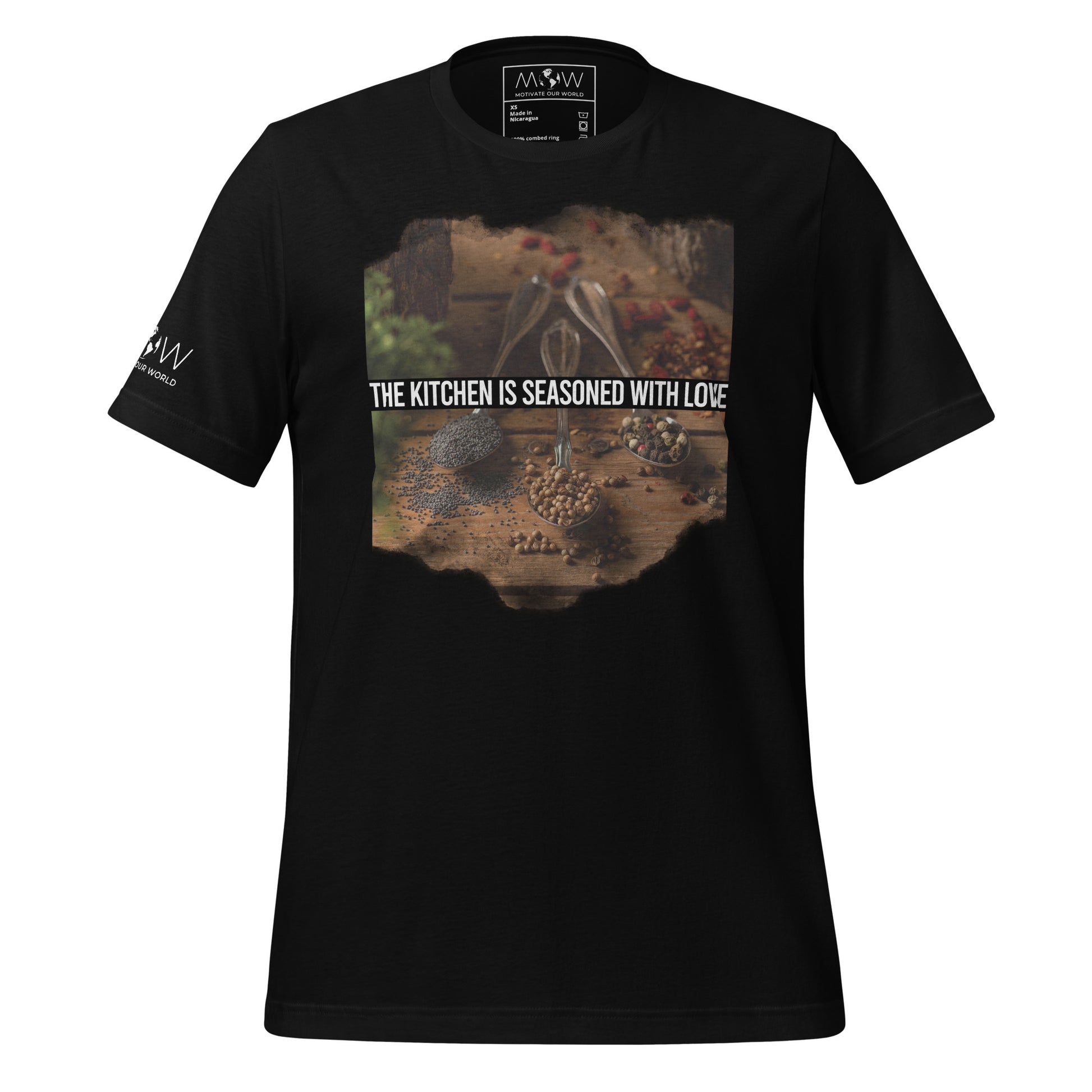 Seasoned with Love Men's Motivational Black T-Shirt