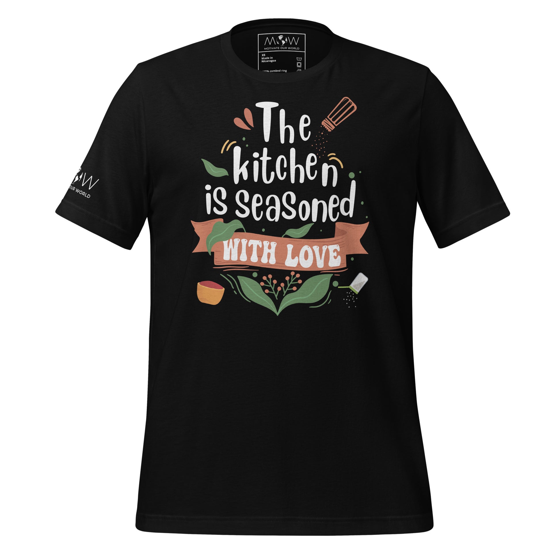 Seasoned with Love Men's Motivational Black T-Shirt