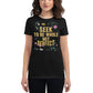 Seek to Be Whole, Not Perfect Floral Women’s Motivatiomal Black T-Shirt
