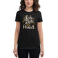 Seek to Be Whole, Not Perfect Radiant Women’s Motivational Black T-Shirt