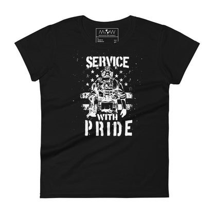Service Women’s Motivational Black T-Shirt