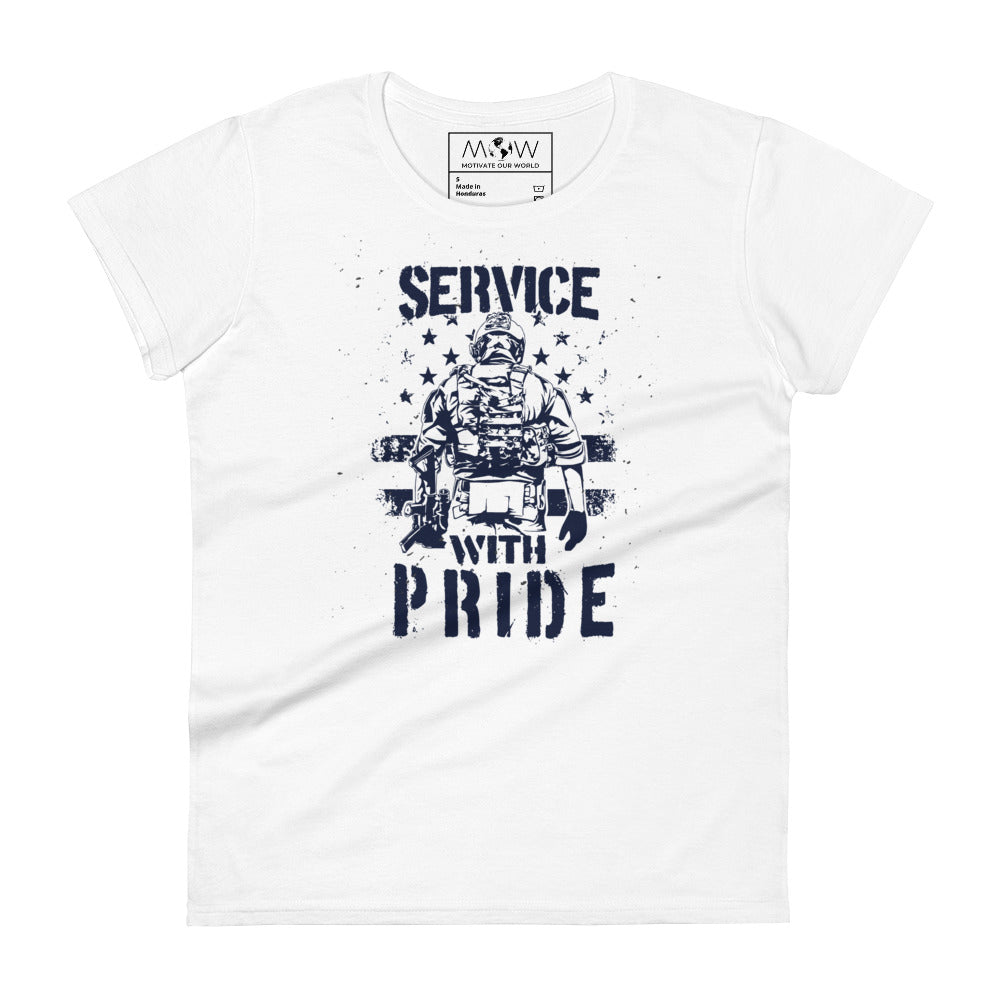 Service Women’s Motivational White T-Shirt
