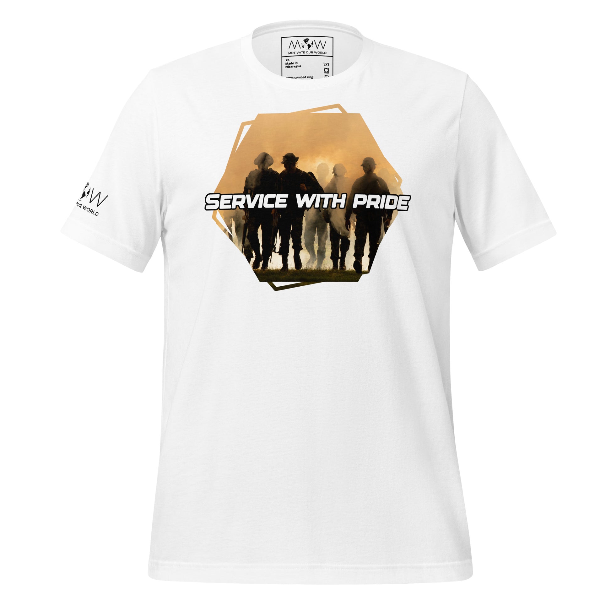 Service with Pride III Men's Motivational White T-Shirt
