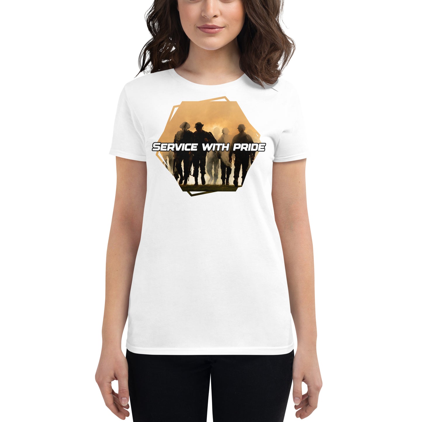 Service with Pride III Women’s Motivational White T-Shirt