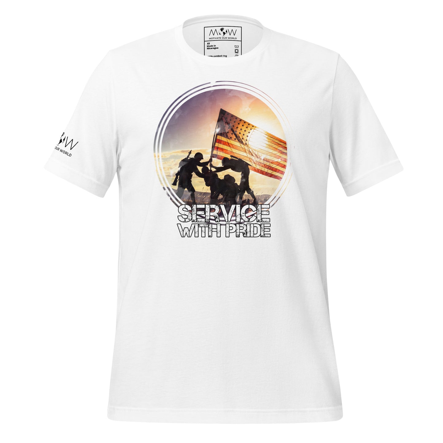Service with Pride II Men's Motivational White T-Shirt