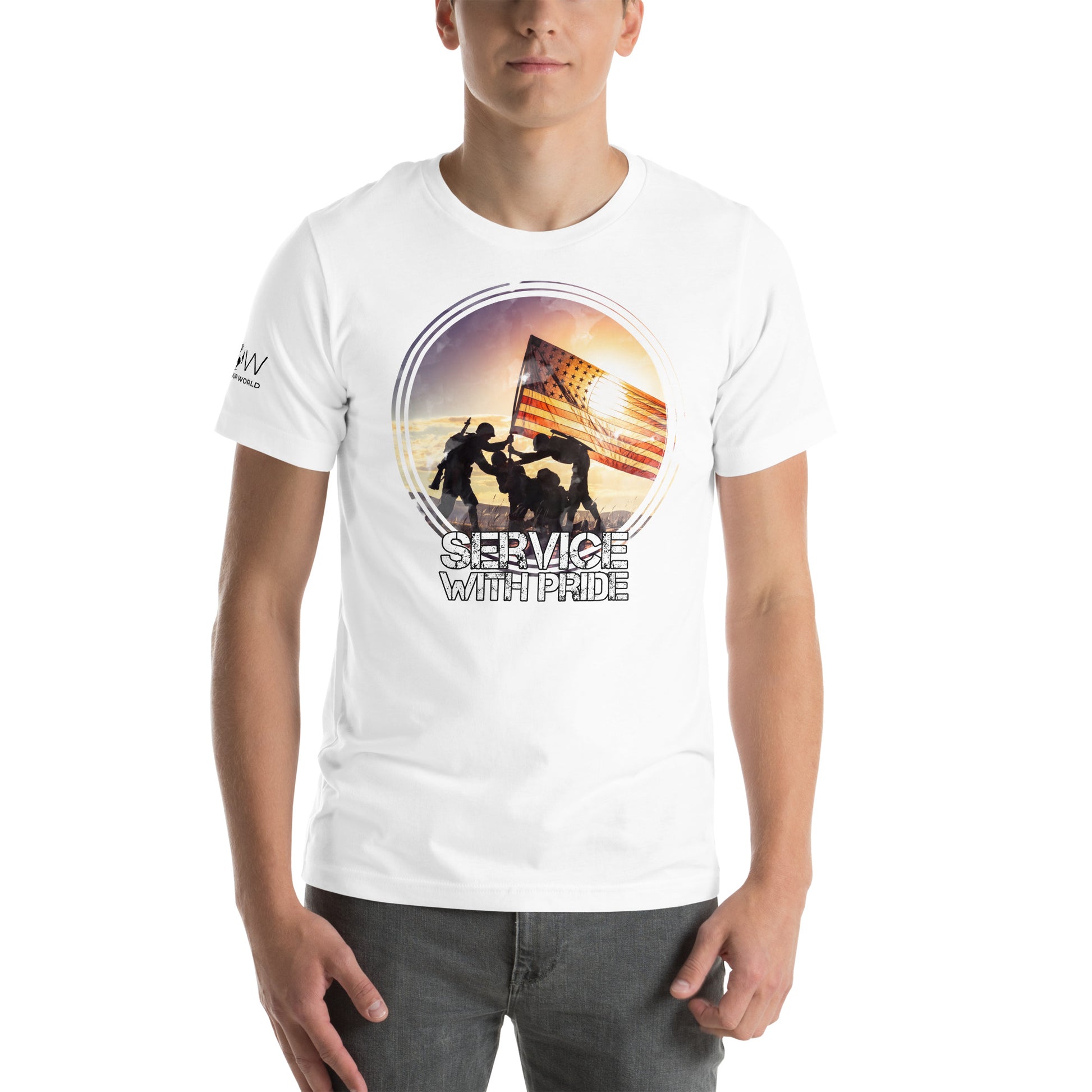 Service with Pride II Men's Motivational White T-Shirt