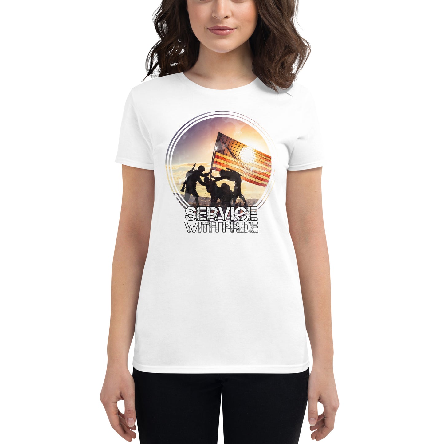 Service with Pride II Women’s Motivational White T-Shirt
