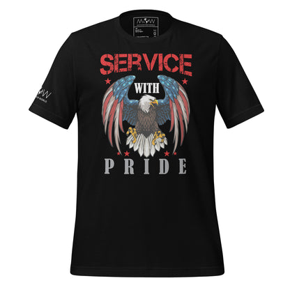 Service with Pride Men's Motivational Black T-Shirt