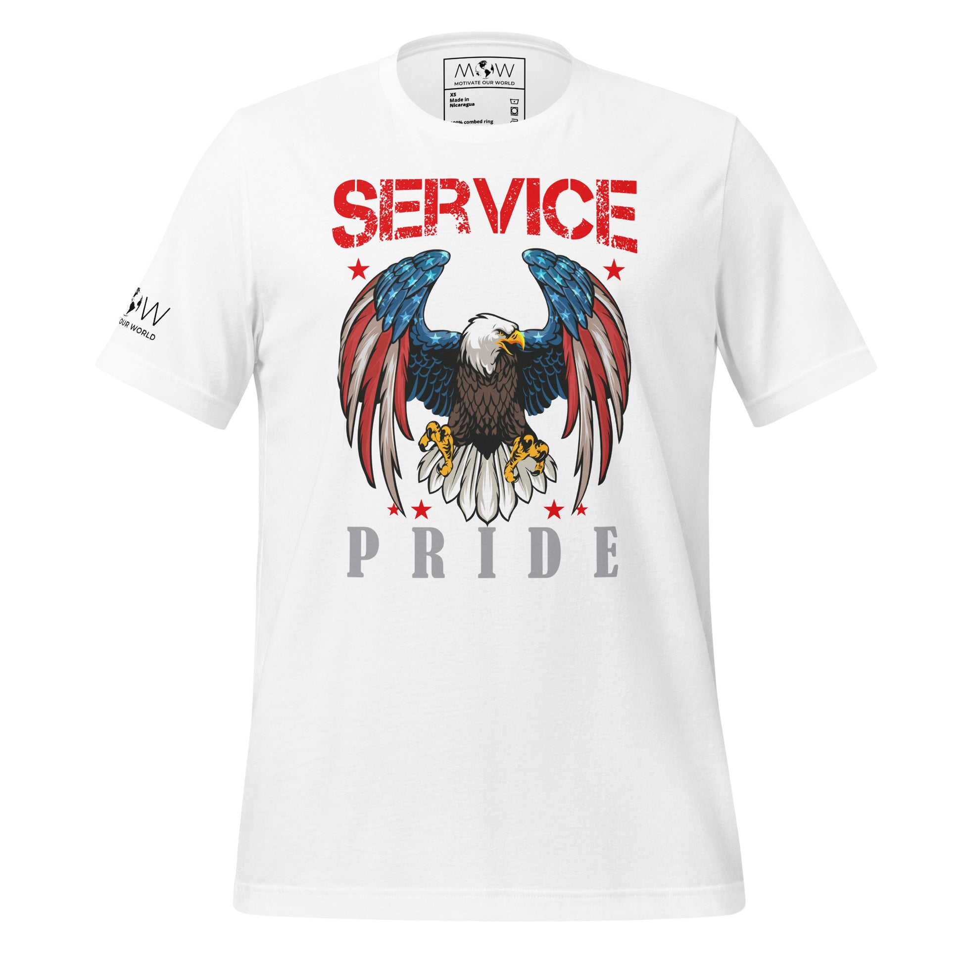 Service with Pride Men's Motivational White T-Shirt