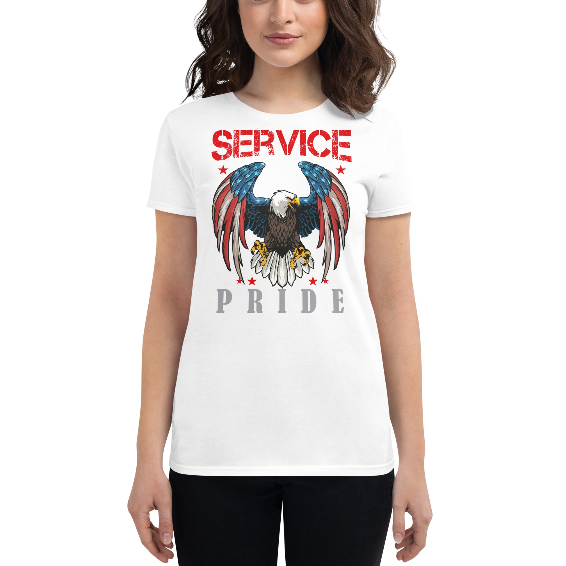 Service with Pride Women’s Motivational White T-Shirt