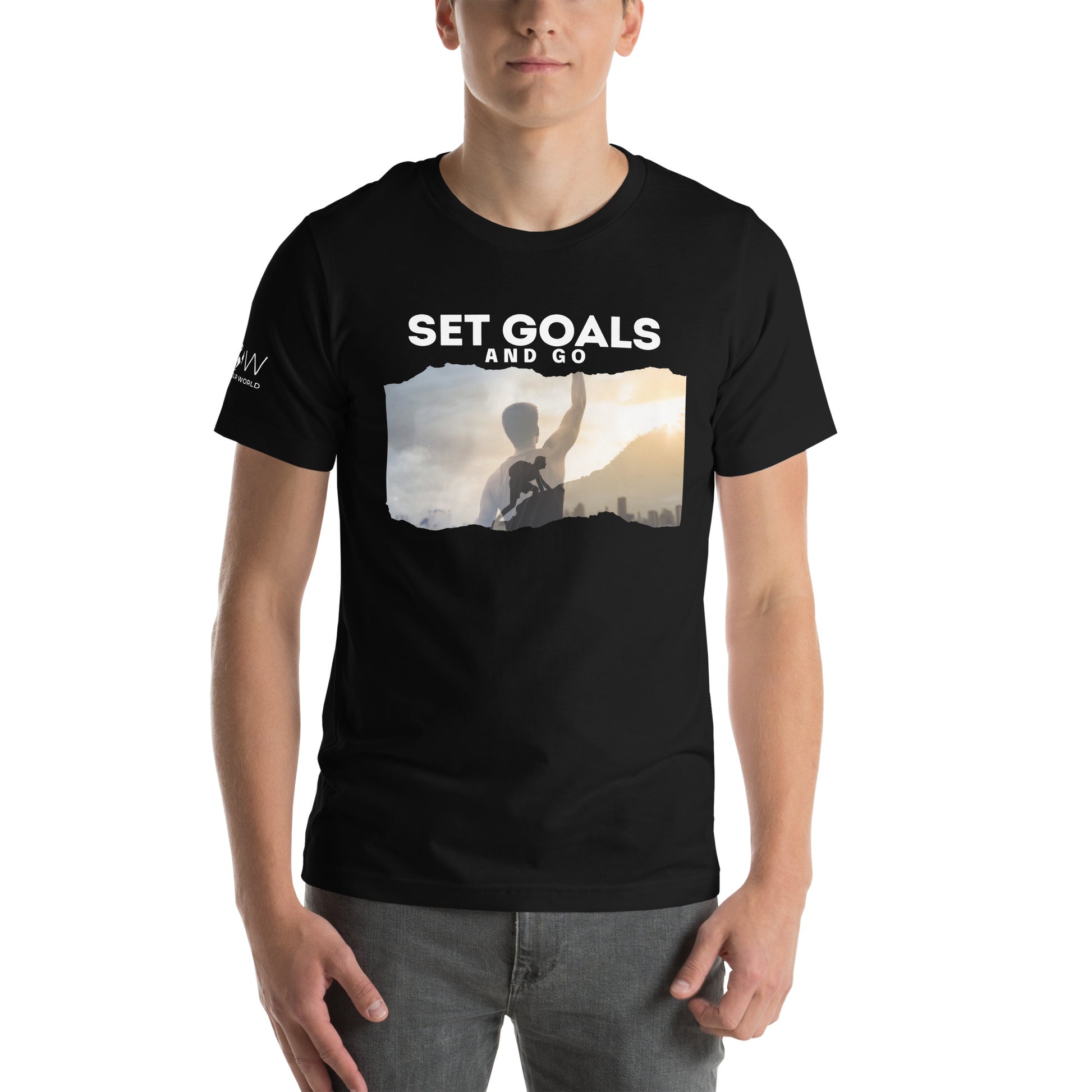 Set Goals Men's Motivational Black T-Shirt
