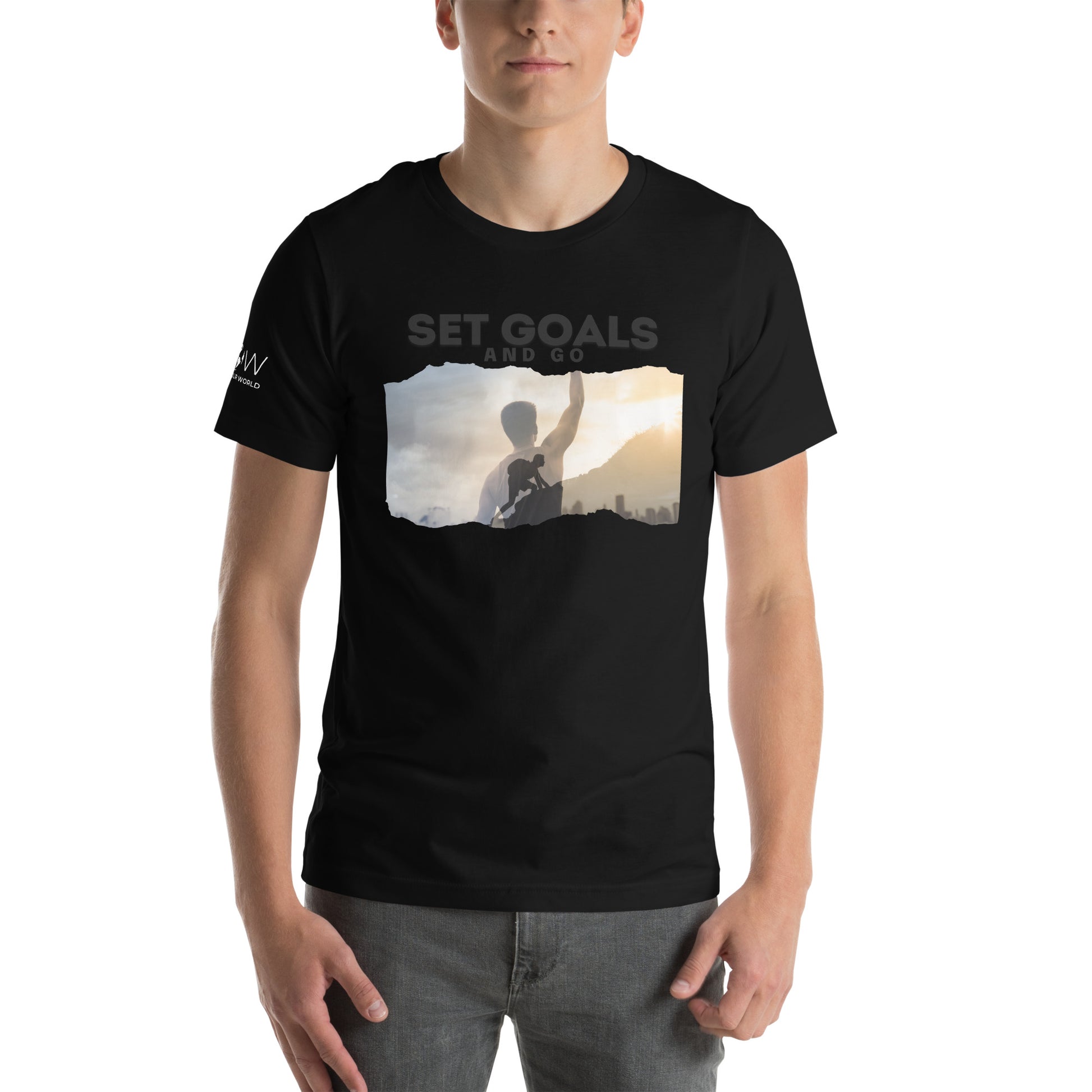 Set Goals Men's Motivational Black T-Shirt