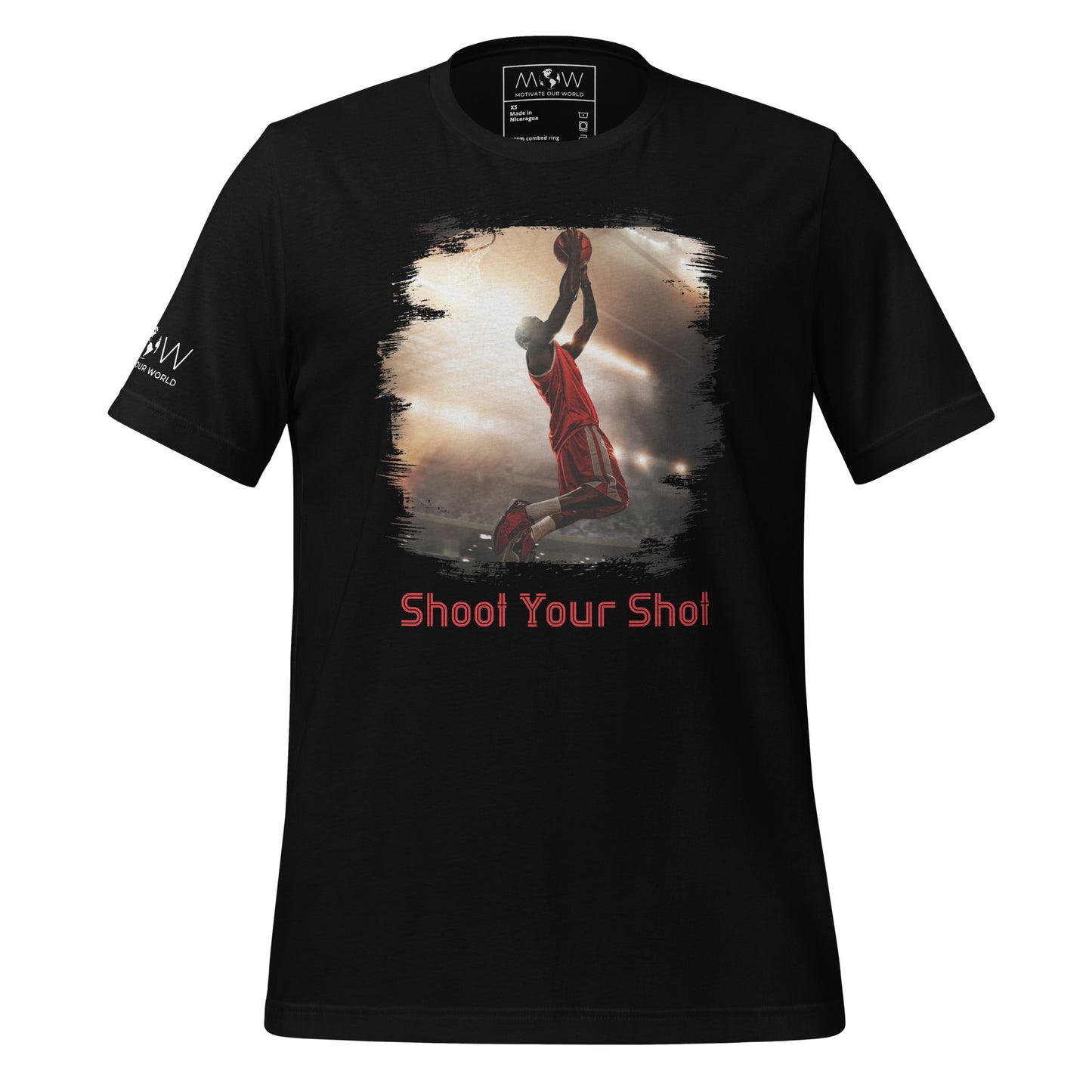 Shoot Your Shot II Men's Motivational Black T-Shirt