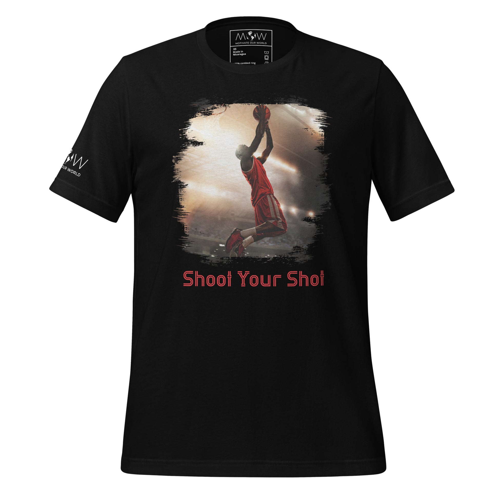 Shoot Your Shot II Men's Motivational Black T-Shirt