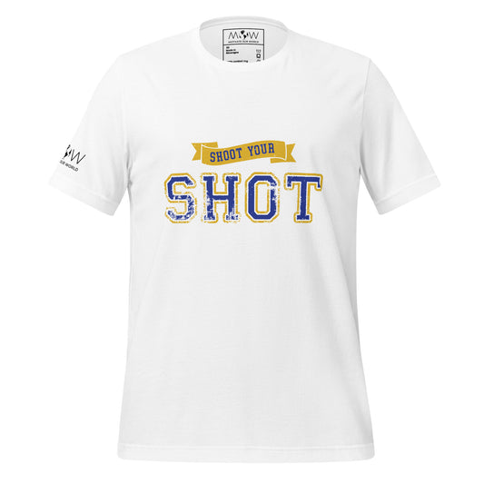Shoot Your Shot Men's motivational White T-Shirt
