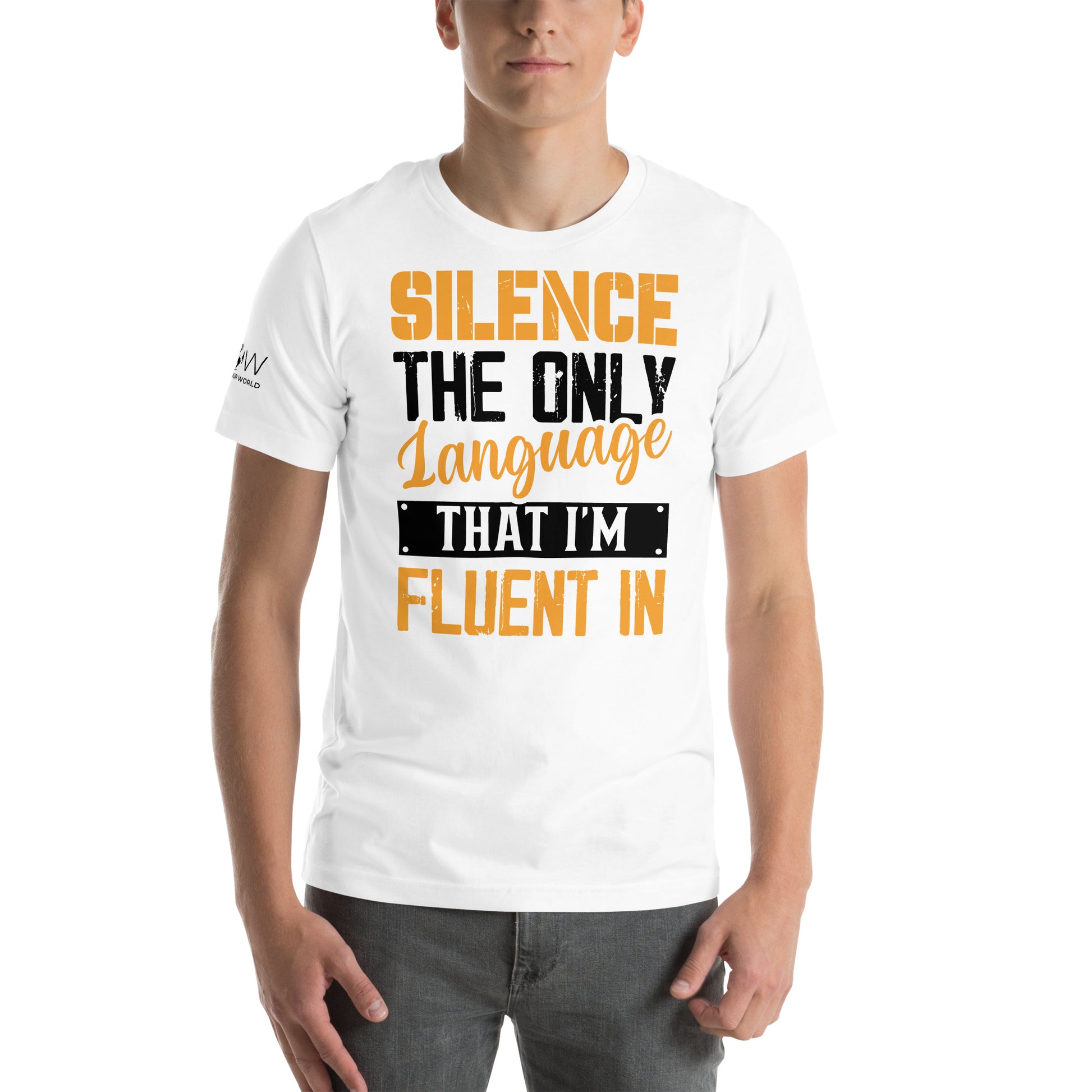 Silence Is My Language – Bold Statement White Motivational Men's T-Shirt Lifestyle