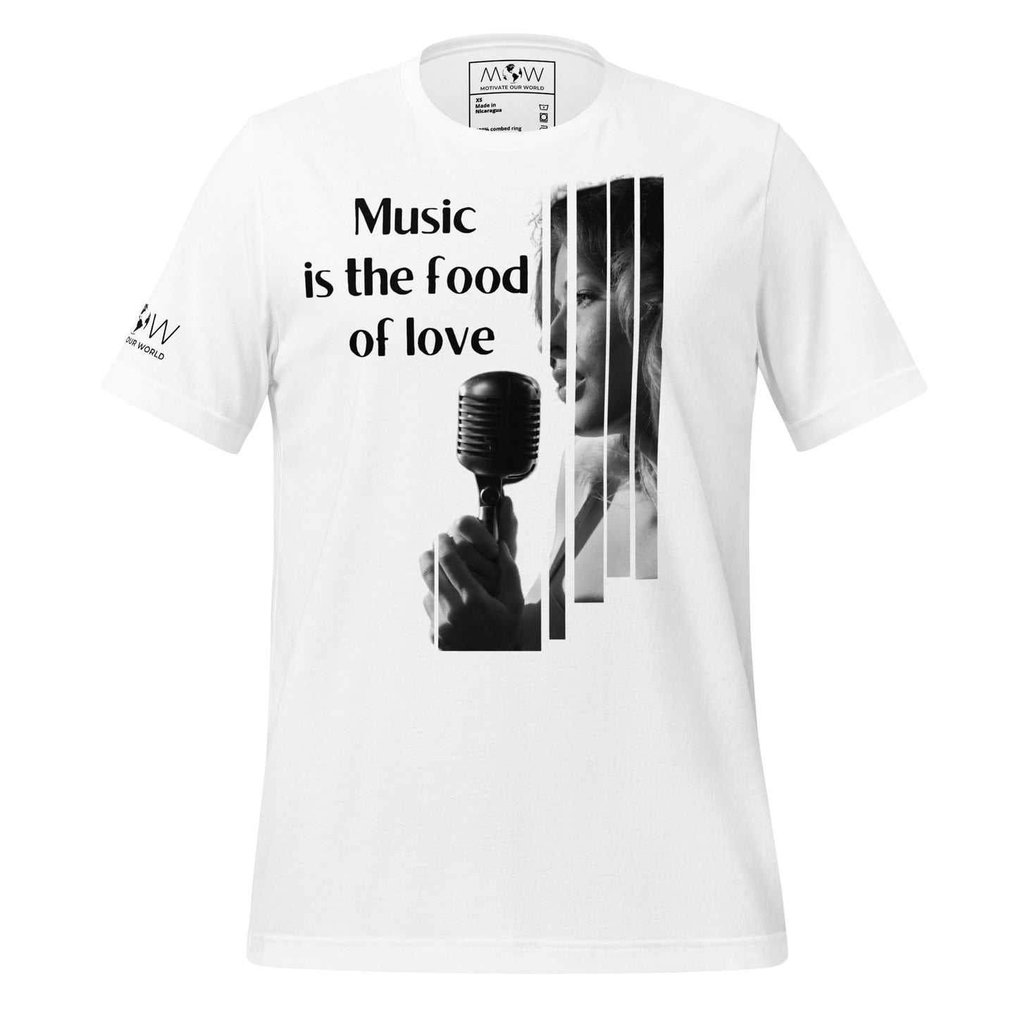 Sing Your Truth - Music Is the Food Of Love White Motivational Men's T-Shirt
