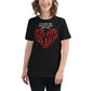 "Size of His Heart" Black Motivational Women’s T-Shirt Lifestyle