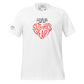 "Size of His Heart" Men's Motivational White T-Shirt