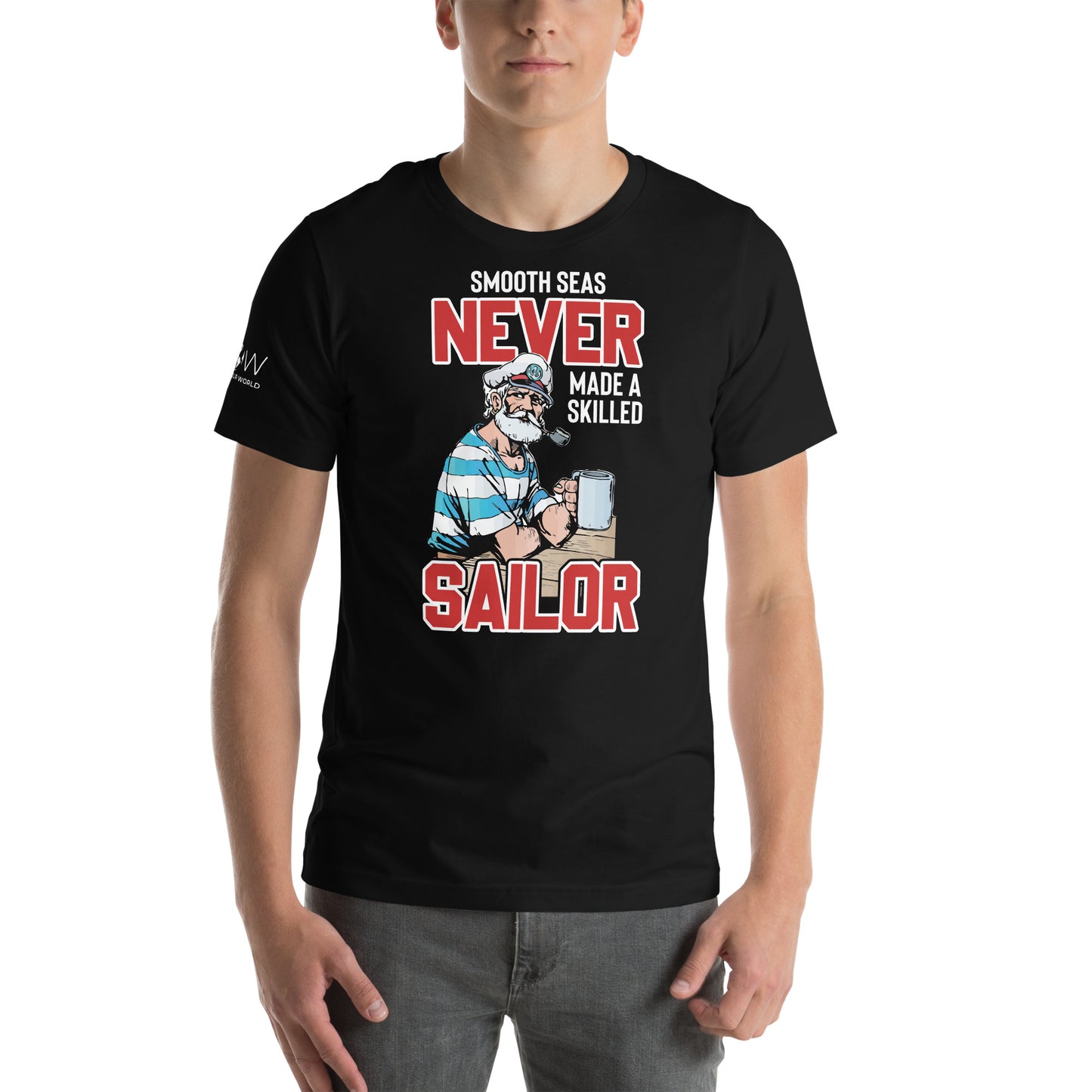 Skilled Sailor Men's Motivational Black T-Shirt