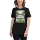 Sky’s the Limit (Tropical Flight Design) Black Motivational Women’s T-Shirt Lifestyle