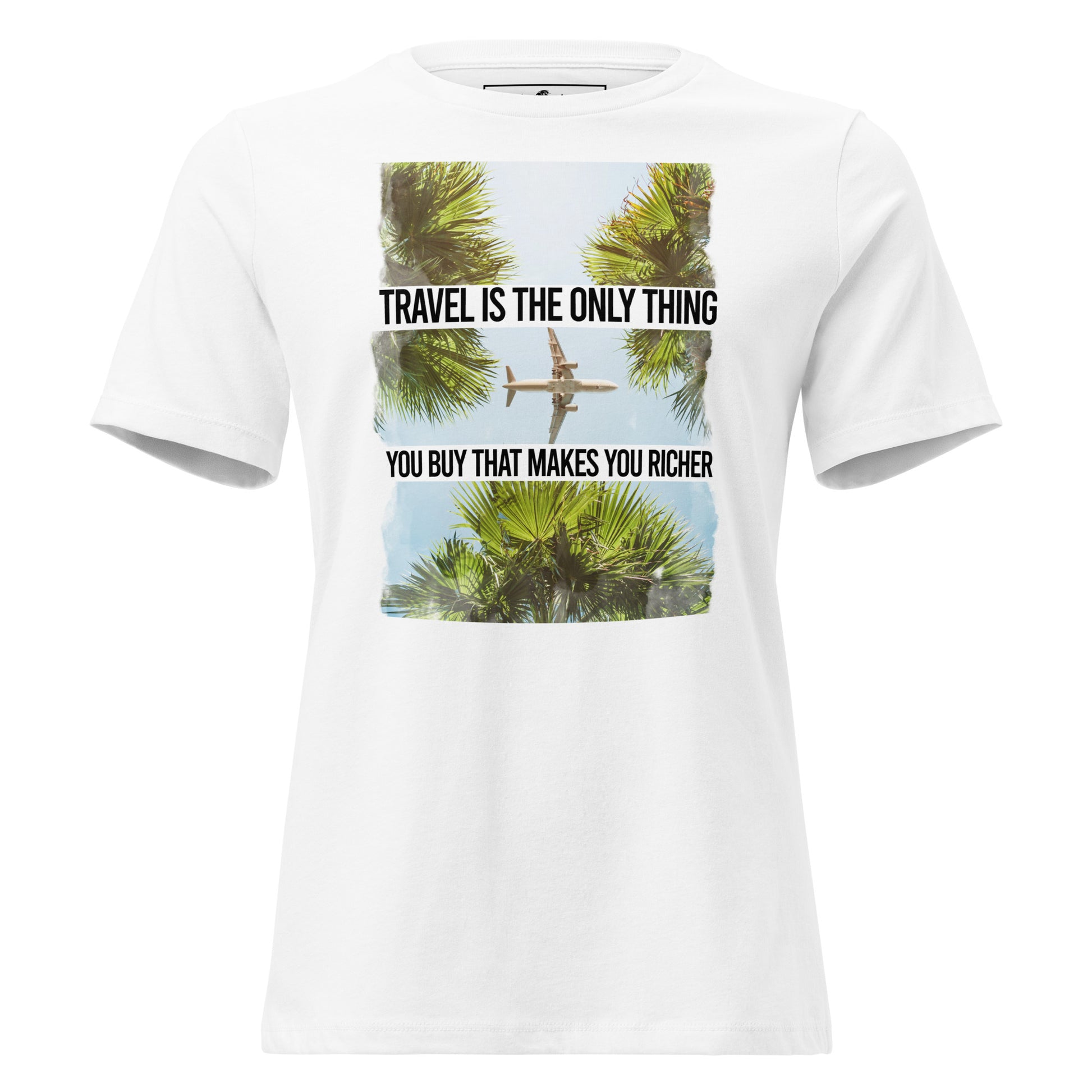 Sky’s the Limit (Tropical Flight Design) White Motivational Women’s T-Shirt