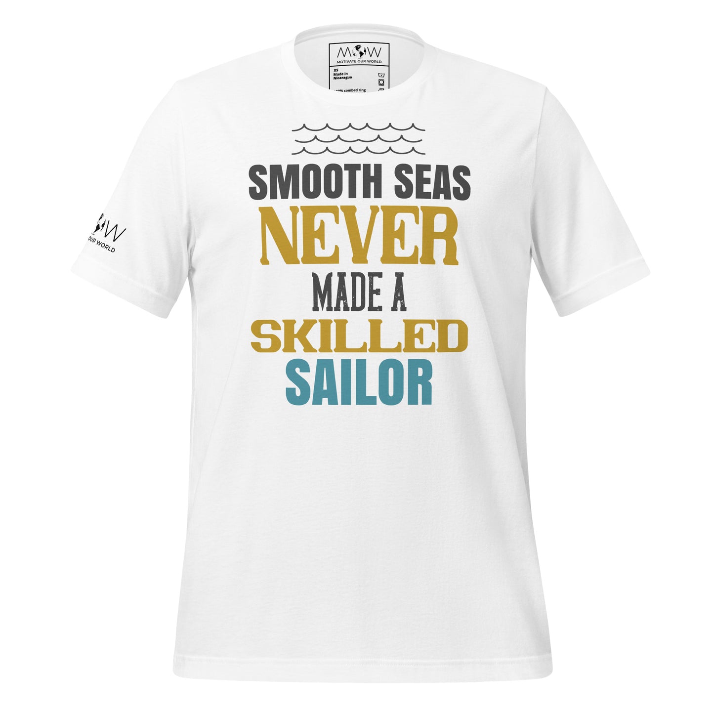 Smooth Seas Men's Motivational White T-Shirt
