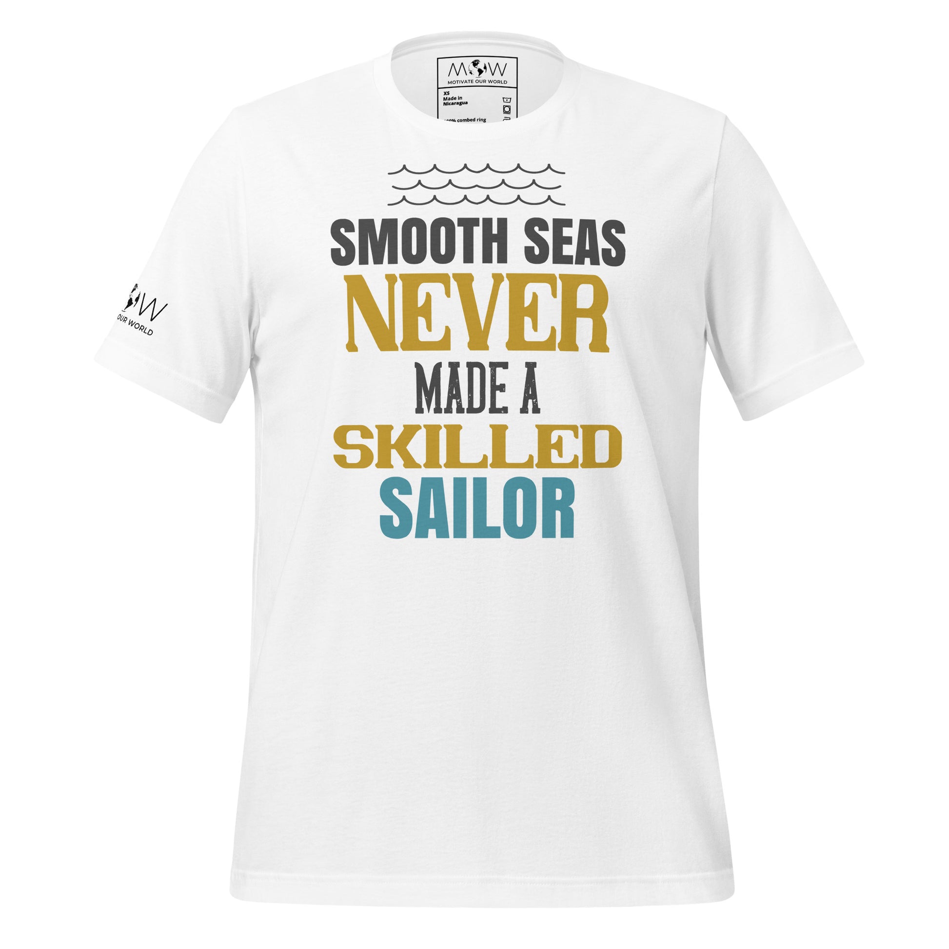 Smooth Seas Men's Motivational White T-Shirt