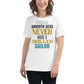 Smooth Seas White Motivational Women’s T-Shirt Lifestyle