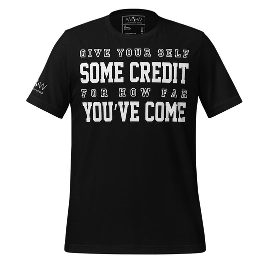 Some Credit – Varsity Edition Black Motivational Men's T-Shirt