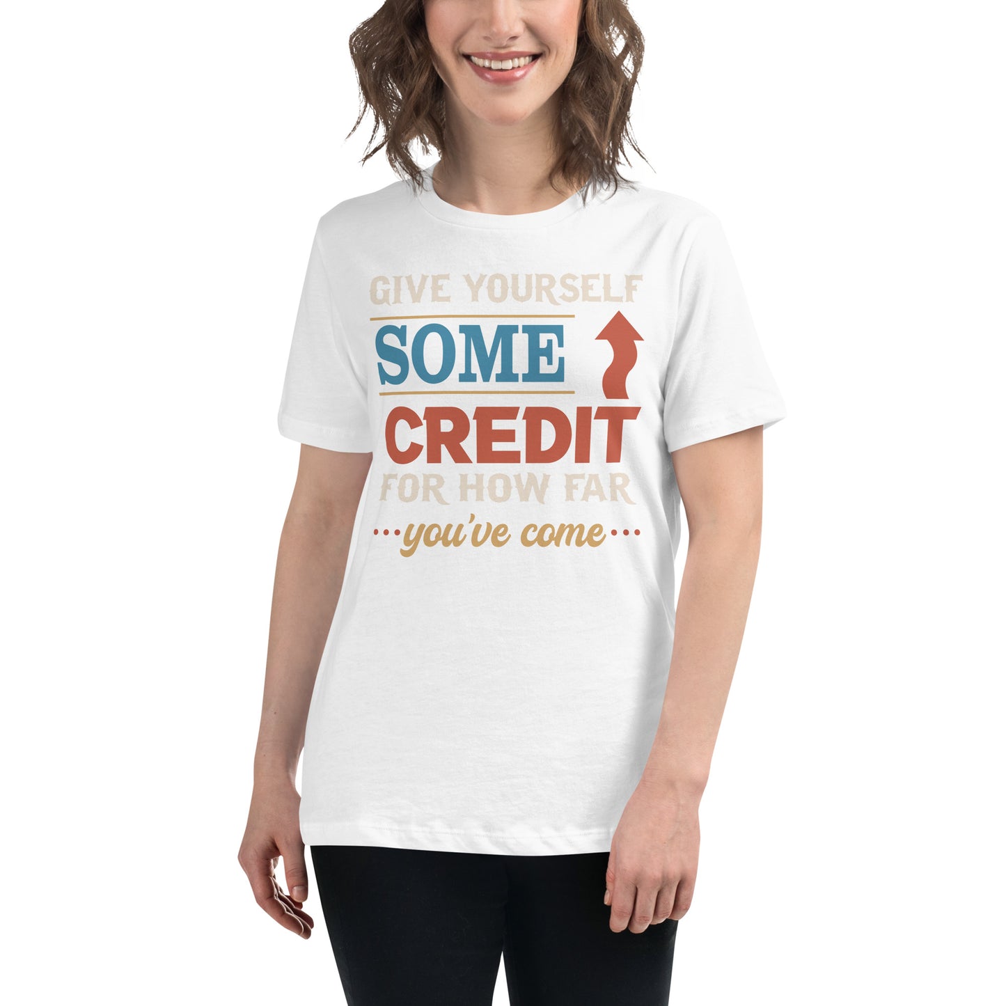 Some Credit – Vintage Edition White Motivational Women’s T-Shirt Lifestyle