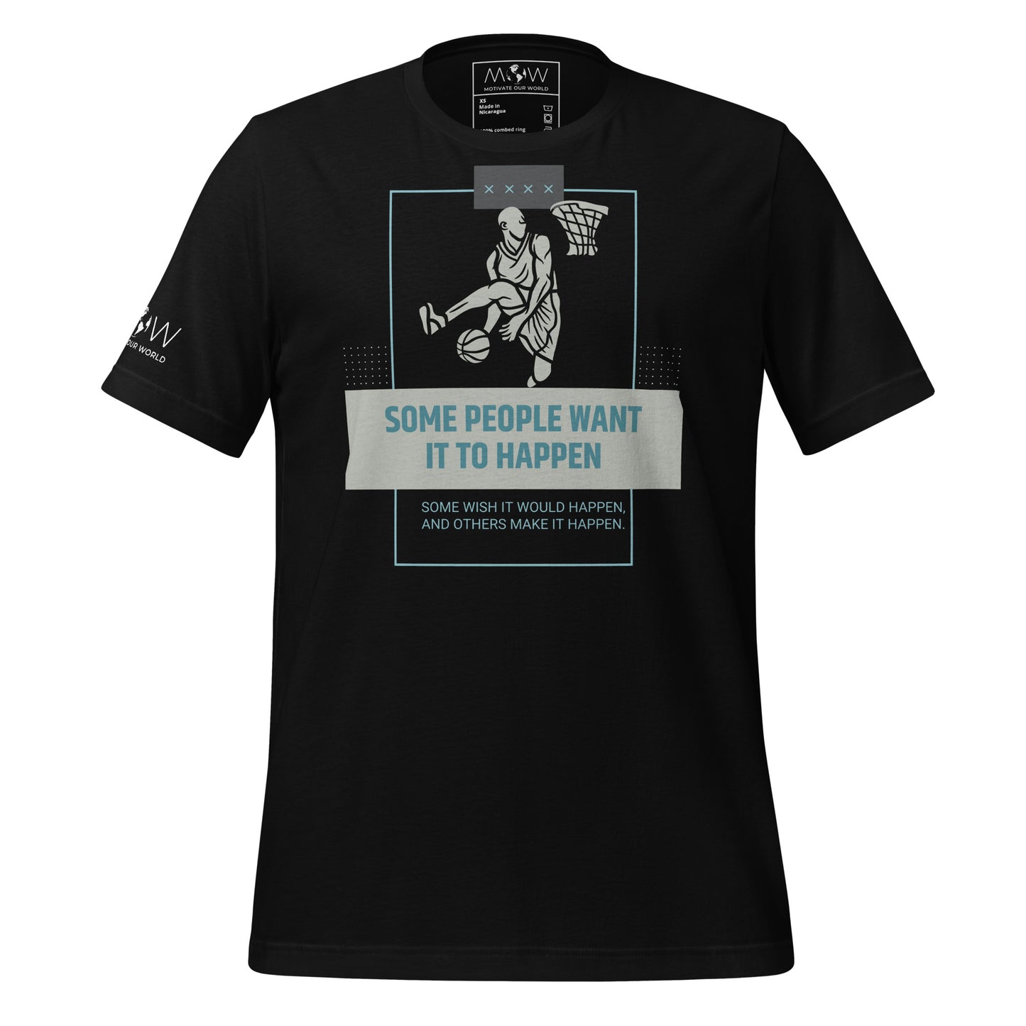 "Some People Want It to Happen" Basketball Men's Motivational Black T-Shirt
