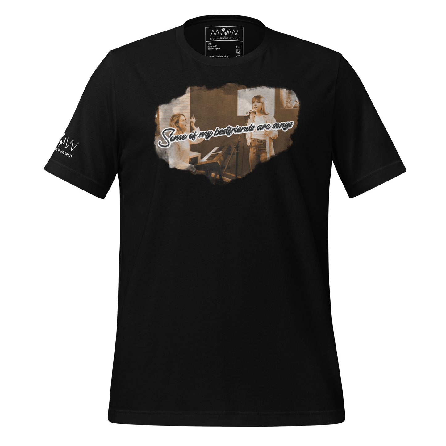 Some of My Best Friends Are Songs – Acoustic Edition Black Motivational Men's T-Shirt