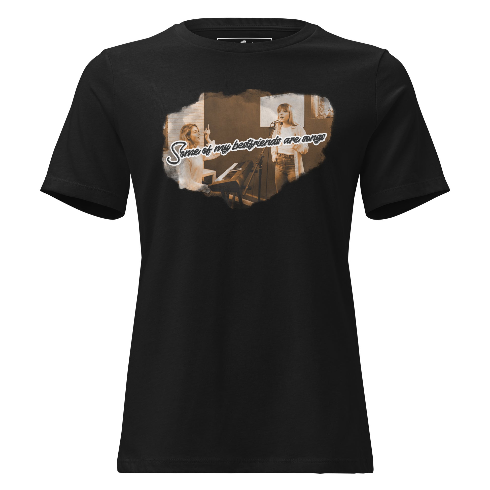 Some of My Best Friends Are Songs – Acoustic Edition Black Motivational Women’s T-Shirt