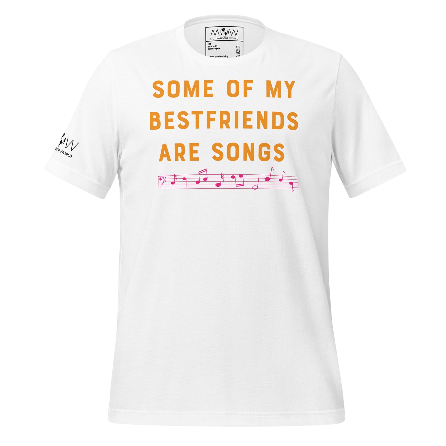Some of My Best Friends Are Songs – Classic Notes Edition White Motivational Men's T-Shirt