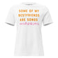 Some of My Best Friends Are Songs – Classic Notes Edition White Motivational Women’s T-Shirt