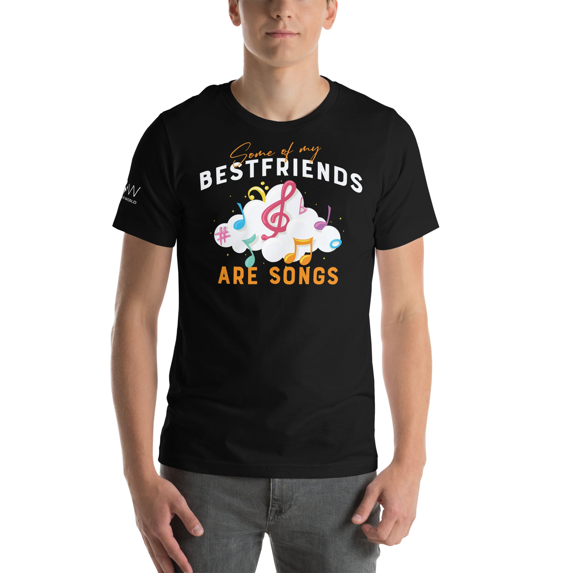 Some of My Best Friends Are Songs – Cloud Notes Edition Black Motivational Men's T-Shirt