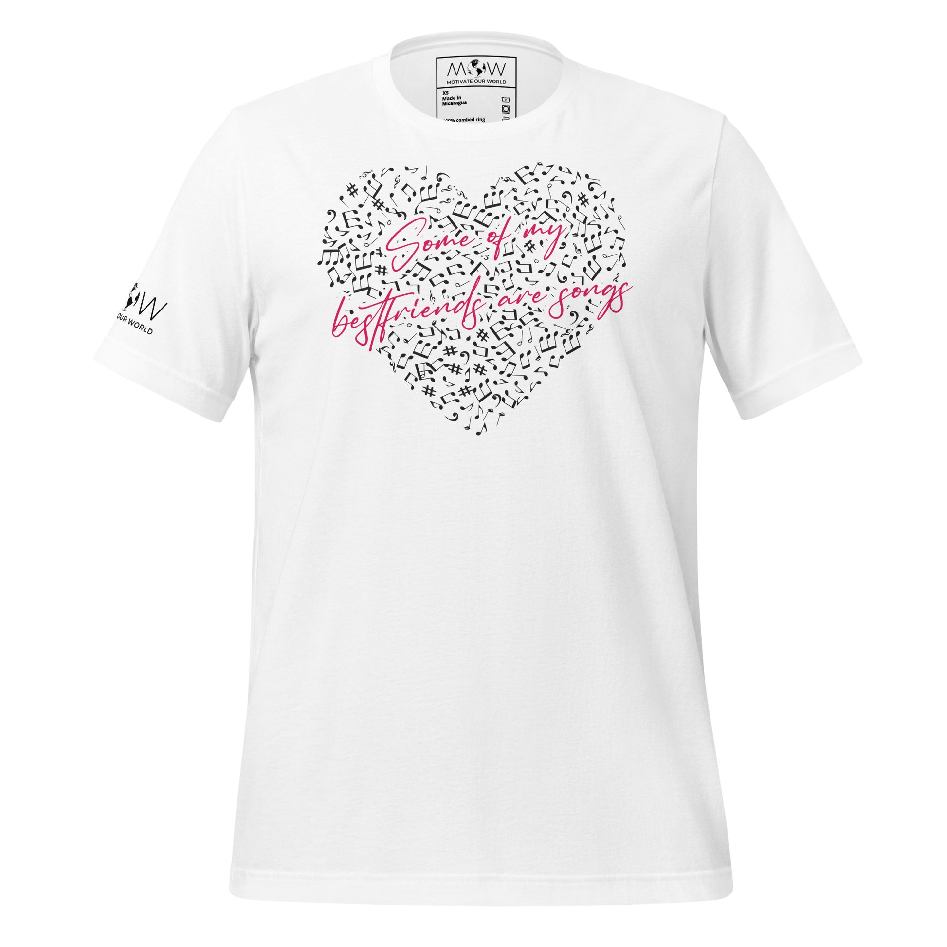 Some of My Best Friends Are Songs – Heart Notes Edition White Motivational Men's T-Shirt
