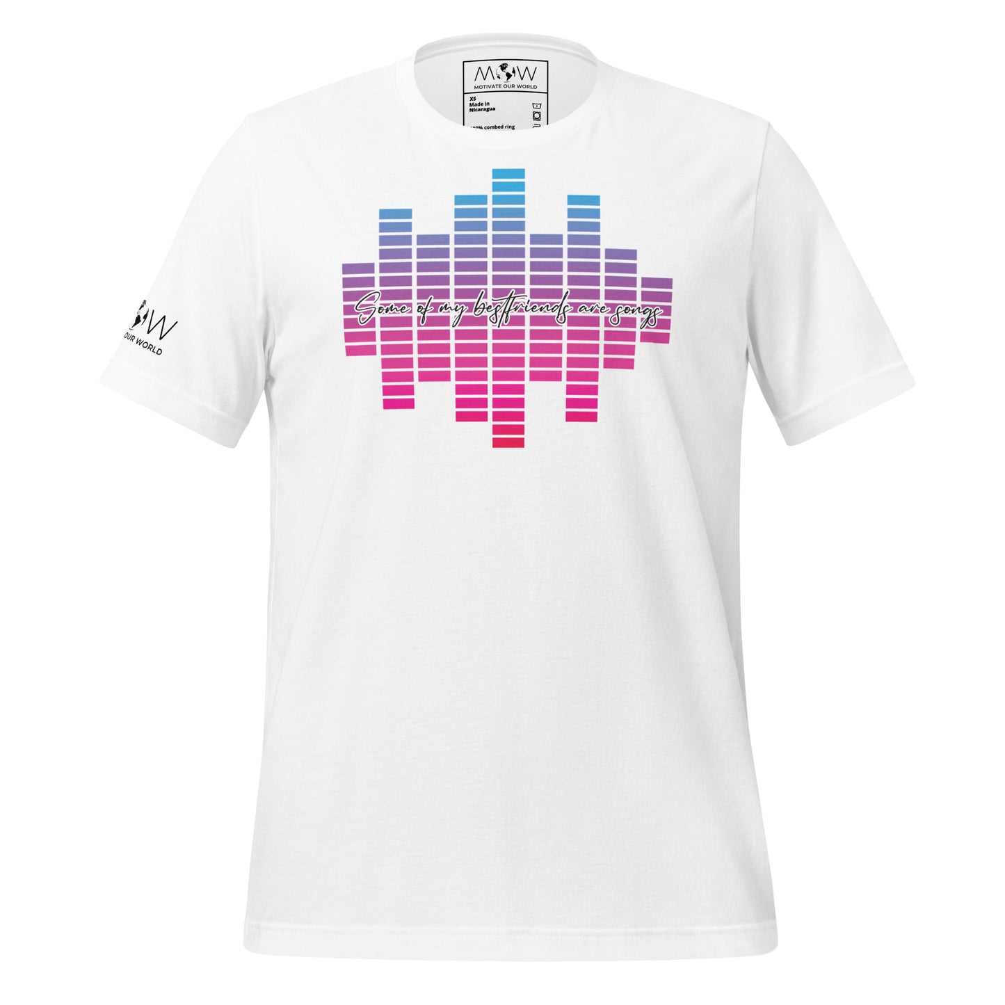 Some of My Best Friends Are Songs White Motivational  Men's T-Shirt