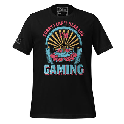 Sorry I Can’t Hear You, I’m Gaming - Retro Color Black Motivational Men's T-Shirt